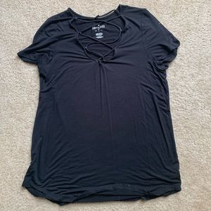 American Eagle Soft and Sexy Tee with Laced Front